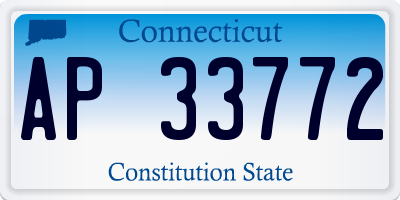 CT license plate AP33772