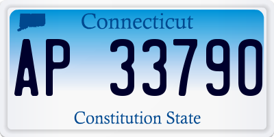 CT license plate AP33790