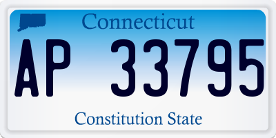 CT license plate AP33795