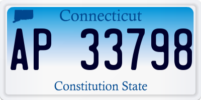 CT license plate AP33798