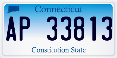 CT license plate AP33813