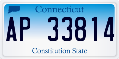 CT license plate AP33814