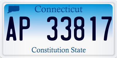 CT license plate AP33817