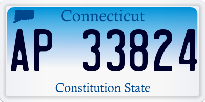 CT license plate AP33824