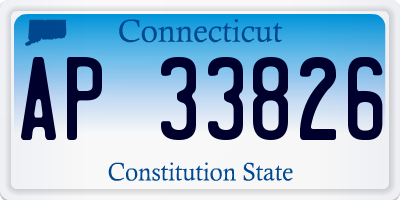 CT license plate AP33826
