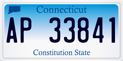 CT license plate AP33841