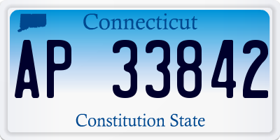 CT license plate AP33842