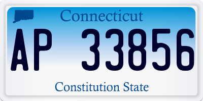 CT license plate AP33856
