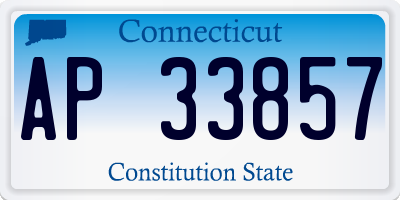CT license plate AP33857