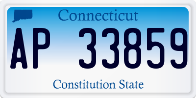 CT license plate AP33859