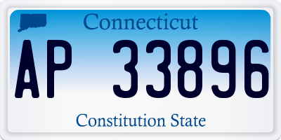 CT license plate AP33896