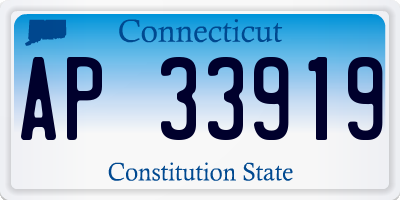 CT license plate AP33919