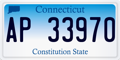 CT license plate AP33970