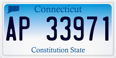 CT license plate AP33971