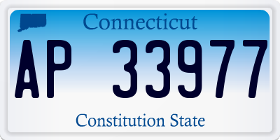 CT license plate AP33977