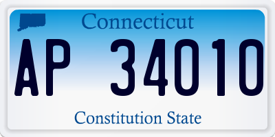 CT license plate AP34010