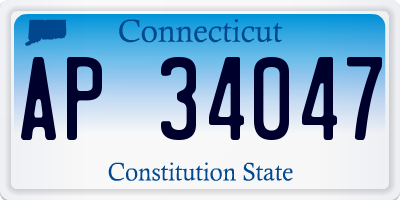 CT license plate AP34047