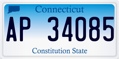 CT license plate AP34085