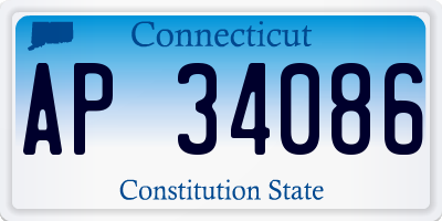 CT license plate AP34086