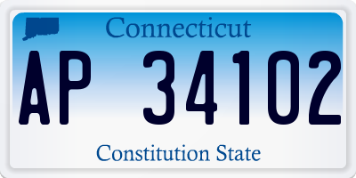 CT license plate AP34102