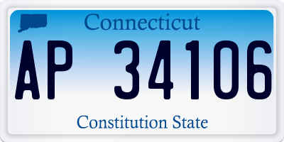 CT license plate AP34106