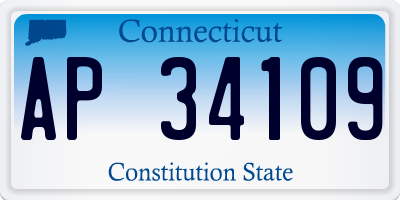 CT license plate AP34109