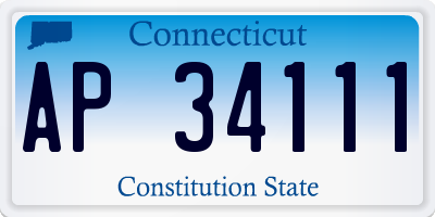 CT license plate AP34111