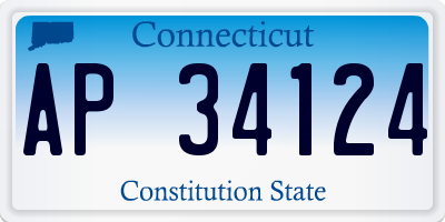 CT license plate AP34124