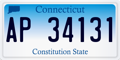 CT license plate AP34131