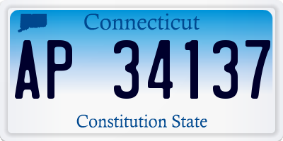 CT license plate AP34137