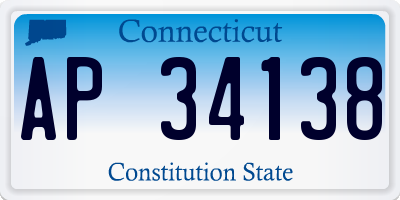 CT license plate AP34138