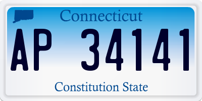 CT license plate AP34141