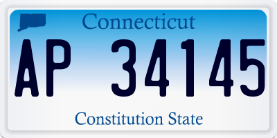 CT license plate AP34145