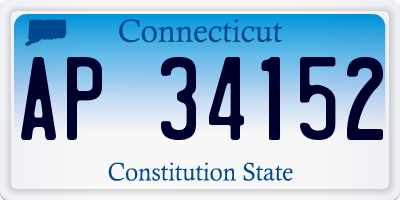CT license plate AP34152