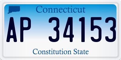 CT license plate AP34153