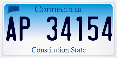CT license plate AP34154