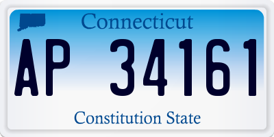 CT license plate AP34161
