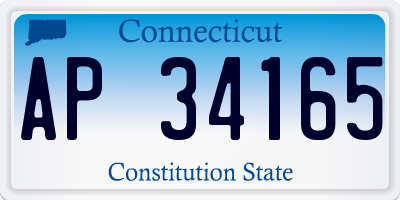 CT license plate AP34165
