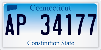 CT license plate AP34177