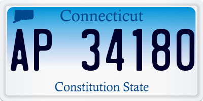CT license plate AP34180