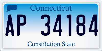 CT license plate AP34184