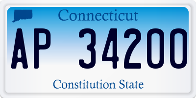 CT license plate AP34200