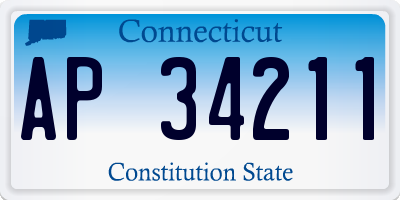 CT license plate AP34211