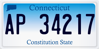 CT license plate AP34217