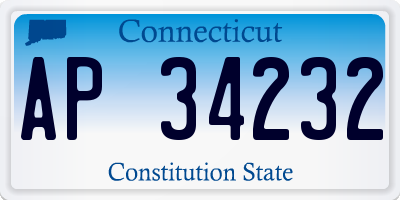 CT license plate AP34232