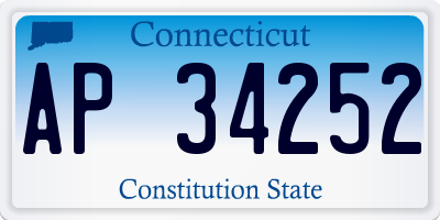 CT license plate AP34252