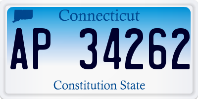 CT license plate AP34262