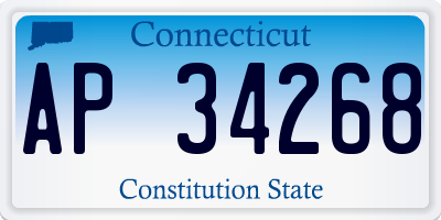 CT license plate AP34268