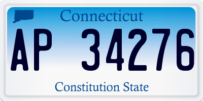 CT license plate AP34276