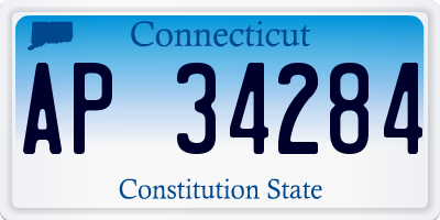 CT license plate AP34284